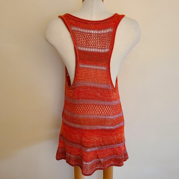 Free People Long Crocheted Asymetrical Tank - Picture 2 of 6